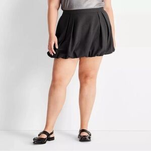 NWT Future Collective Charcoal Bubble Mini Skirt XL